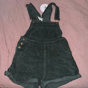 Princess Polly Dark Green Corduroy Jean Shorts